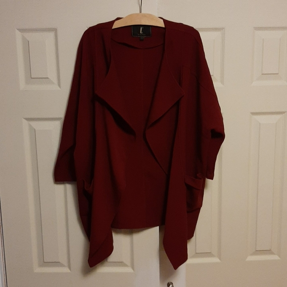 Burgundy turtleback cardigan - Picture 2 of 3